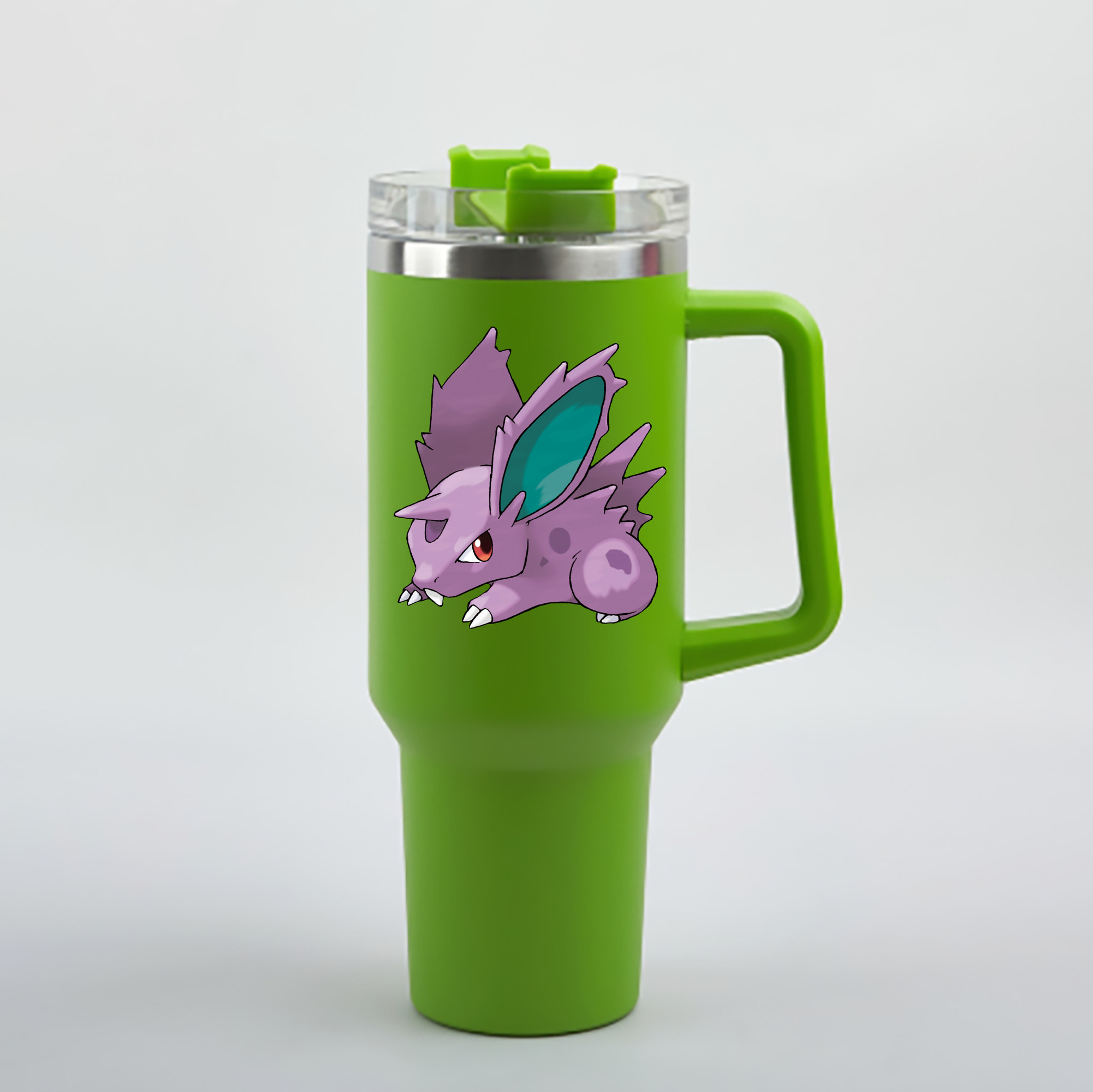 （画像用） ポケットモンスター Pokémon 1200mL車用タンブラー - クリスタルステッカー（プラスチックストロー付き）
